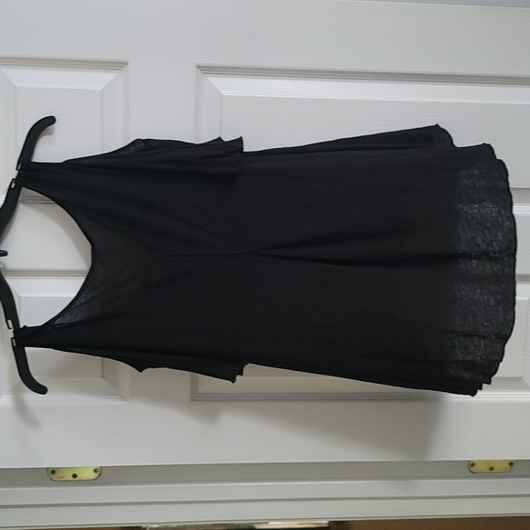 Medium Black Free People V-Neck Open shoulder lightweight Top - Picture 5 of 5